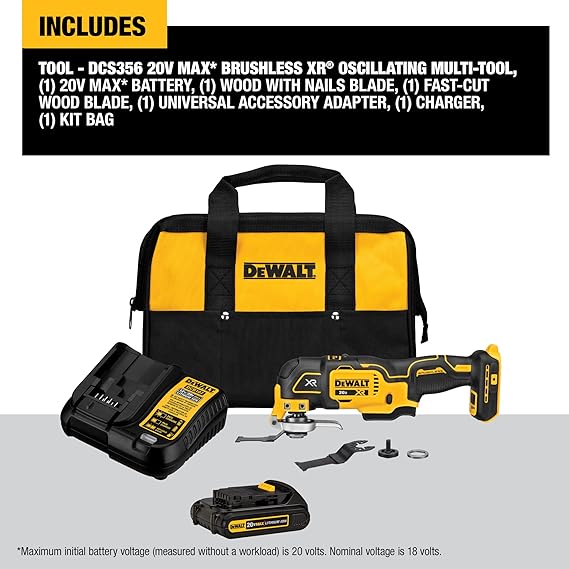 DEWALT 20V MAX XR OSCILLATING TOOL KIT, 3 - SPEED DEWALT 20V MAX XR OSCILLATING TOOL KIT, 3 - SPEED